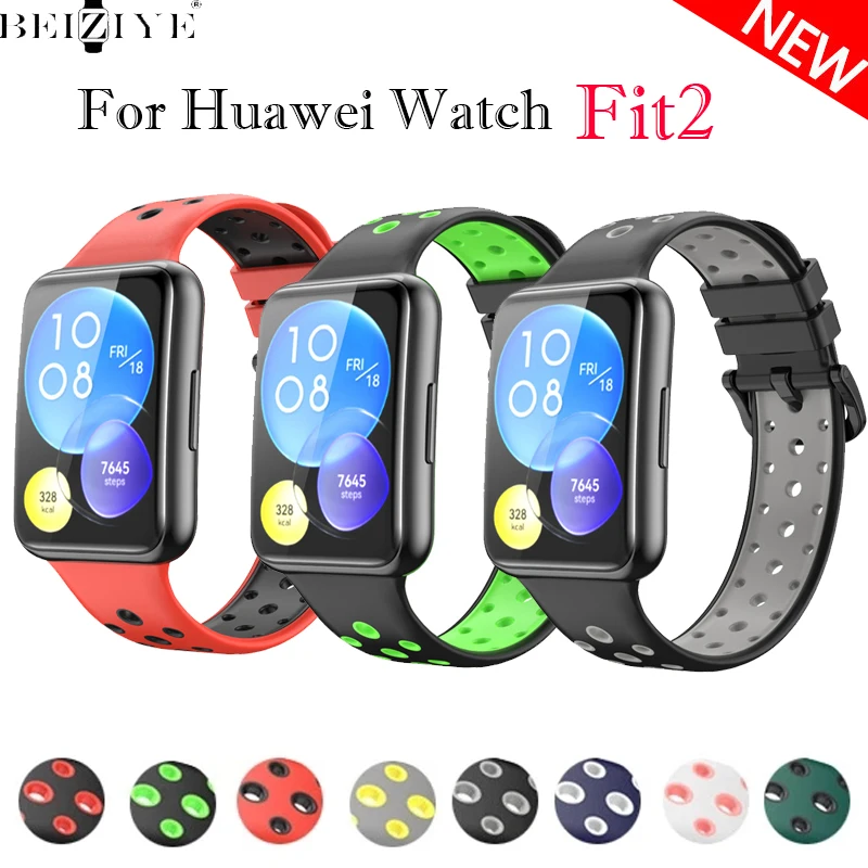 Silicone Strap For Huawei Watch FIT 2 Sport Band Breathable Wristband Belt Bracelet For Hauwei Watch Fit2 SmartWatch Accessories