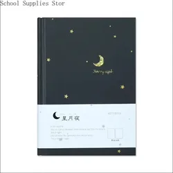 A5 SIZE All Black Paper Blank Inner Page Notebook Sketchbook Stationery Gift Hardcover Notepad New