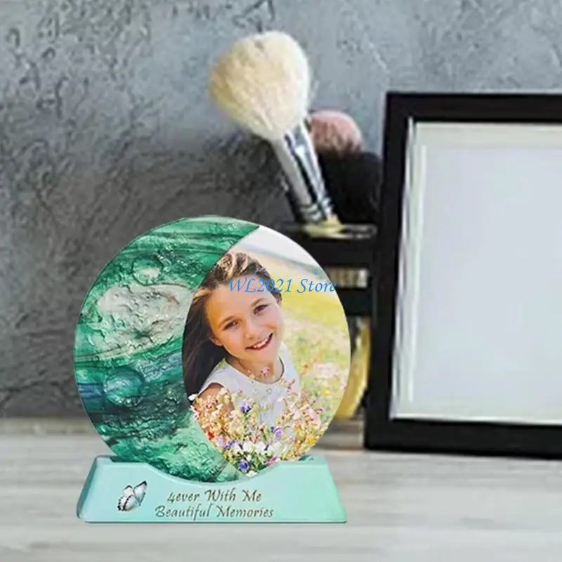 G5GC إطار صورة القمر الهندسي قالب من السيليكون مع قاعدة راتنجات الايبوكسي صب المجوهرات أداة صنع ديكورات المنزل الحرفية ذاتية #2