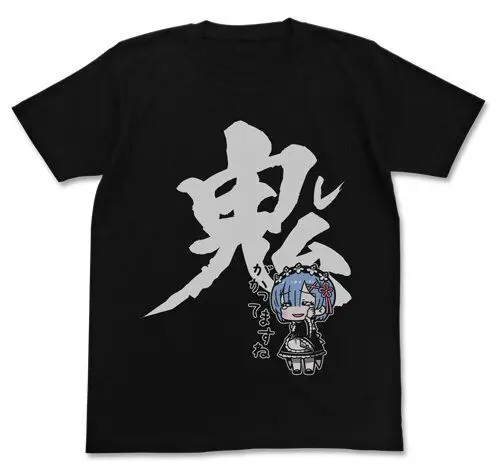 Re: Zero -Starting Life in Another World- Rem Demon is on T-shirt Black LSize