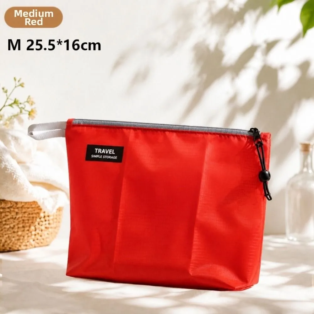 Portable Clothing Packaging Bag Silicone-coated Multifunctional Luggage Storage Bag Ultra-light Weight Yellow Red