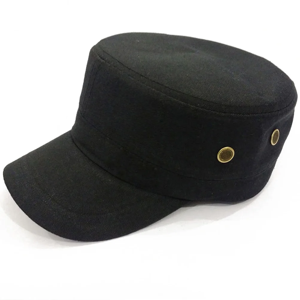 قبعة مسطحة النمط العسكري 59/60 سنتيمتر نسيج القطن قابل للتعديل الرياضة في الهواء الطلق الترفيه قبعة تنفس تنفيس آلة قابل للغسل