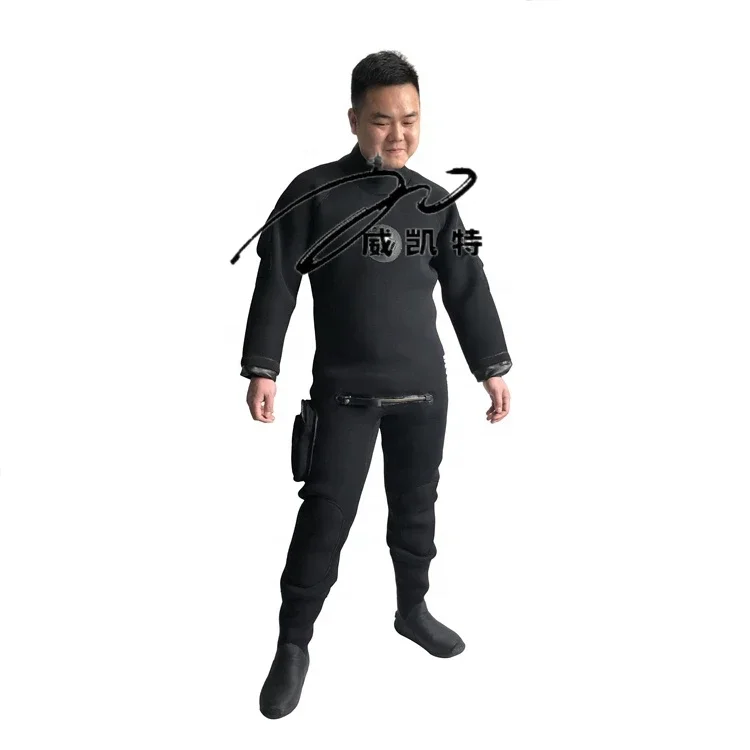 Drysuit Waterproof chloroprene rubber dry, cold resistant, warm, heavy-duty underwater full dry diving suit