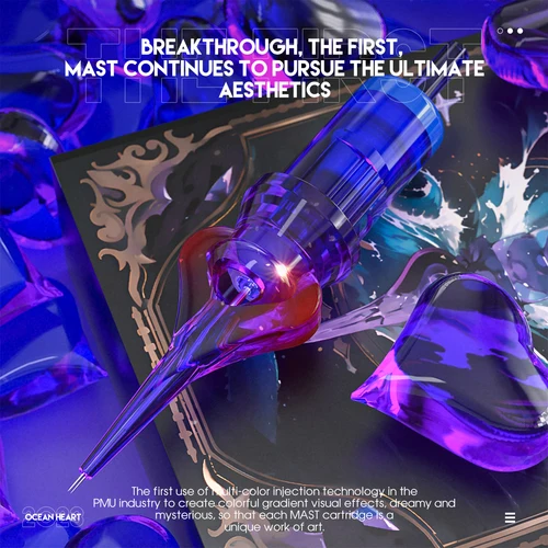 Imagen 2 del producto Mástil océano corazón agujas de tatuaje cartuchos desechables 20 piezas arte maquillaje permanente PMU suministros para artistas