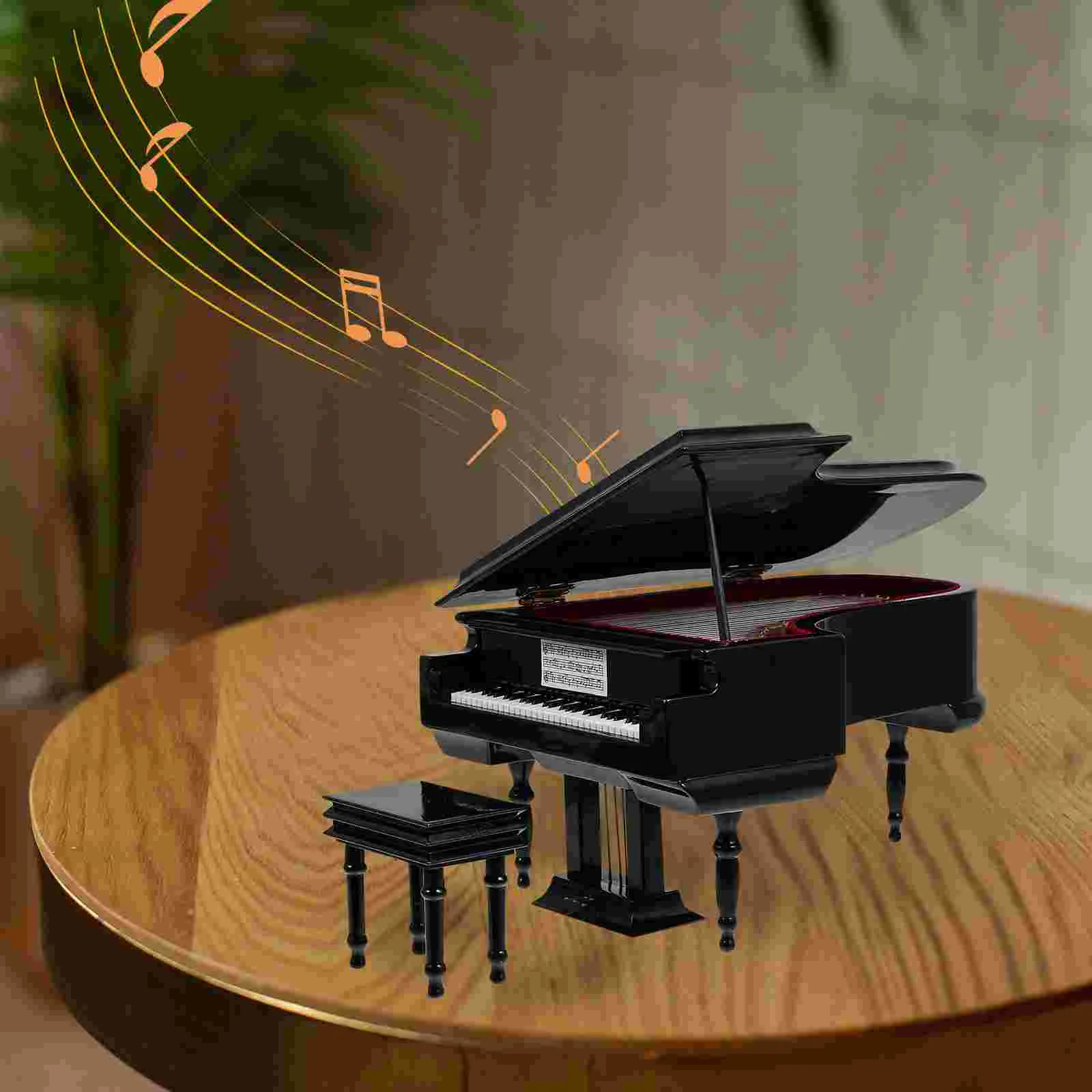 1pc Practical Simple Piano Melody Box Desktop Music Box Decoration for Gift Piano Music Box Musical Instrument Music Box