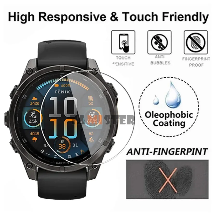 Screen Protector For Garmin Fenix 8 43 47 51mm Smart Watch Tempered Glass Protective Cover For Garmin Fenix 8 Film Accessories