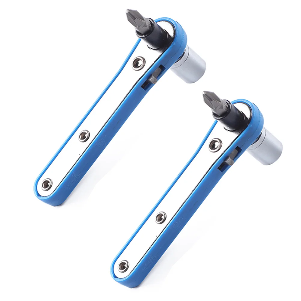 1 Set of Right Angle 1/4 Inch Flexible Swivel Head Flex Head Ratchet Quick-Release Easy to Use Tooth Round Head