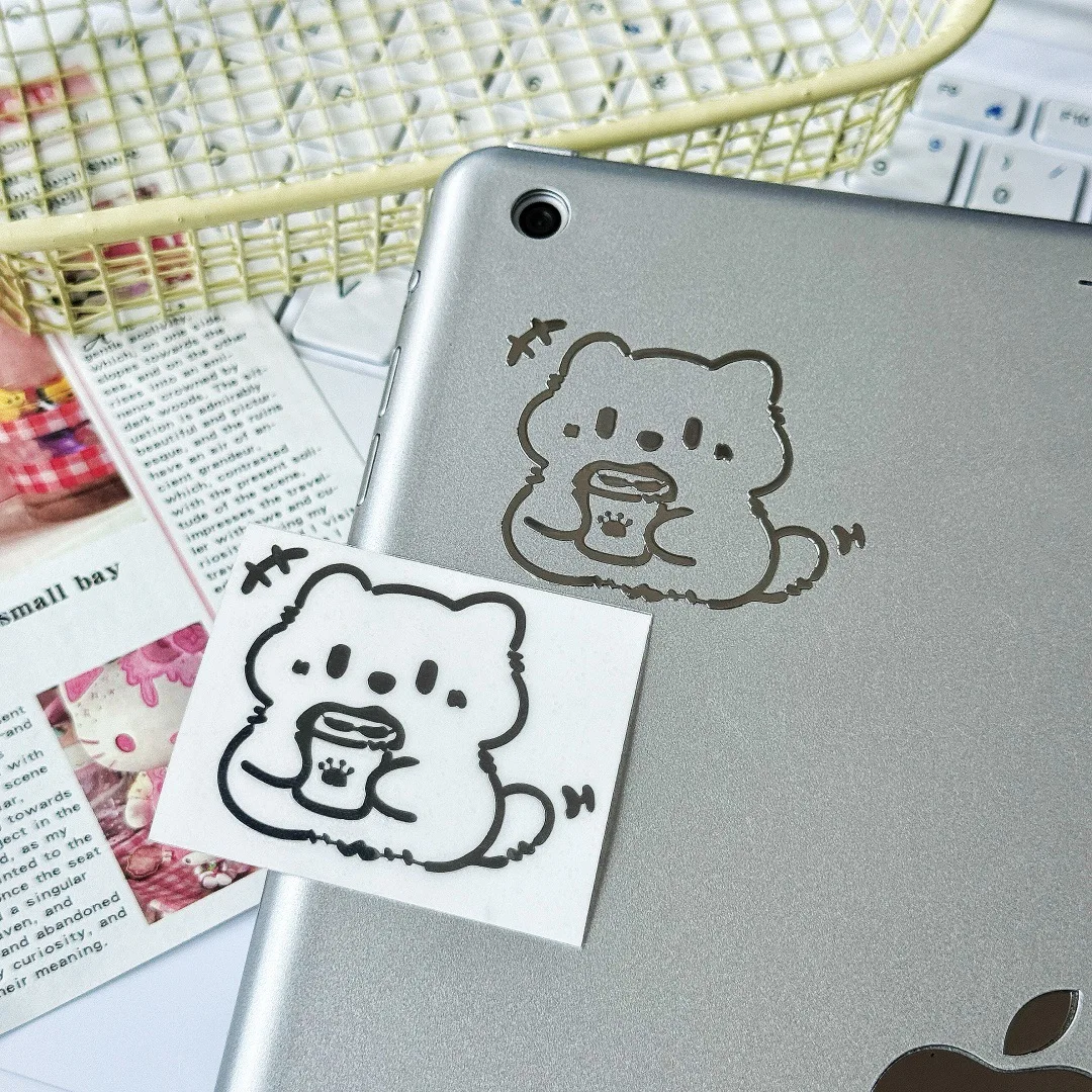 3pcs Cute Playing Cat 3D Stereo Metal Stickers Waterproof Cartoon Decals Premium Phone Laptop Decor