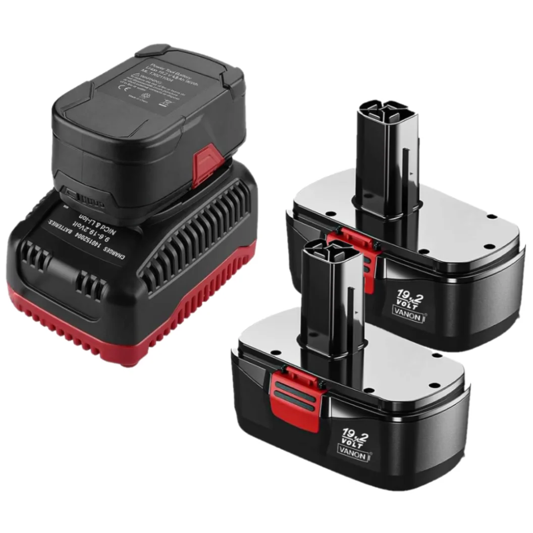 

2Pack 19.2V 4.8Ah Battery and Charger Replace for Craftsman Diedhard C3 130279005 315.113753 315.115410 1323903 1323517