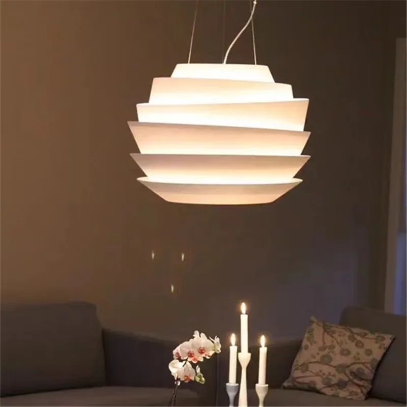 Modern Creative Art White Pleated Rose Flower Chandelier Simple Style Design Lamp Homestay Bedside Lamp Retro Decorative Lamp