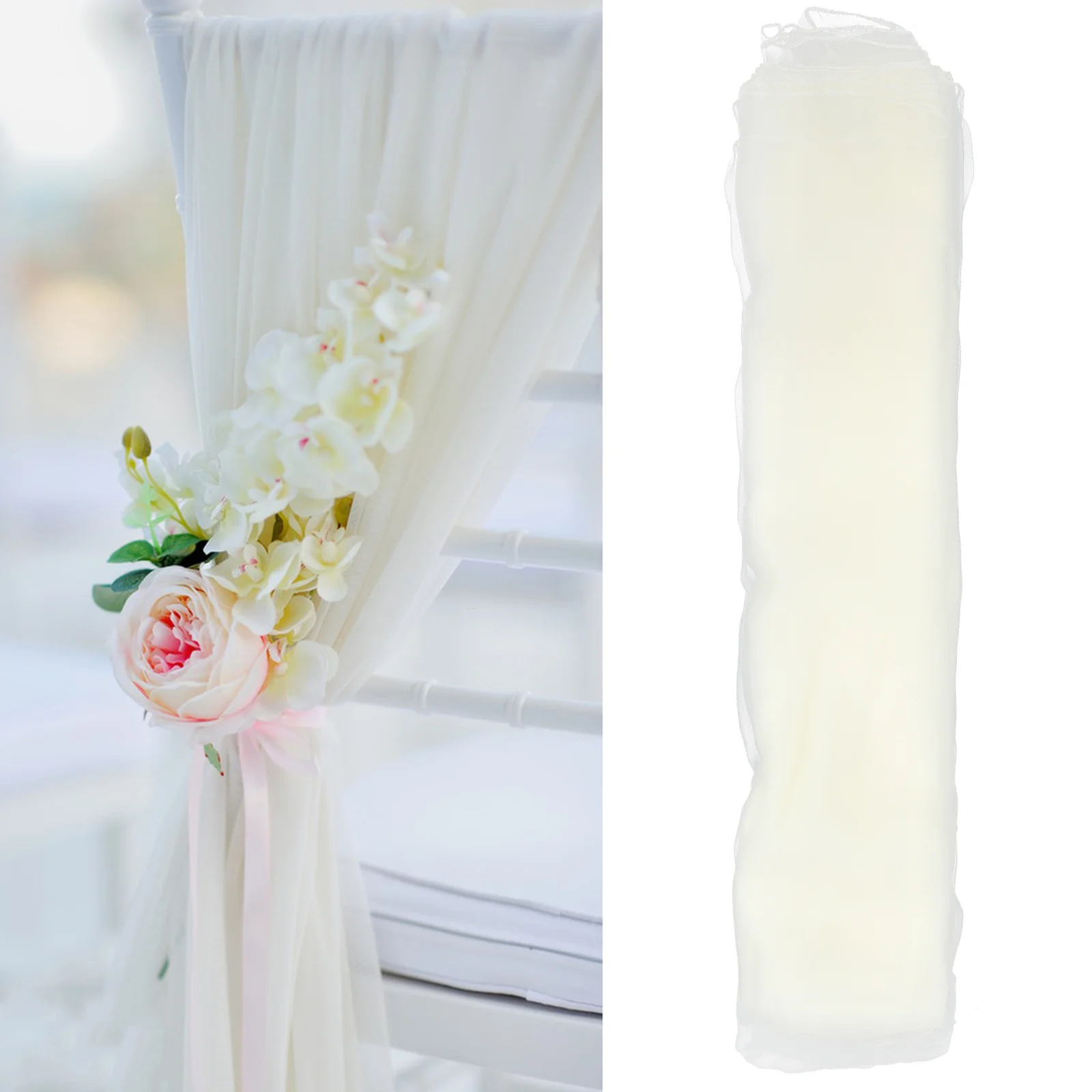 الزفاف قوس الستائر 200x300 سنتيمتر البوليستر شير الستار لخلفية الزفاف ديكور خارجي الستائر ديكور السقف الطرف #1