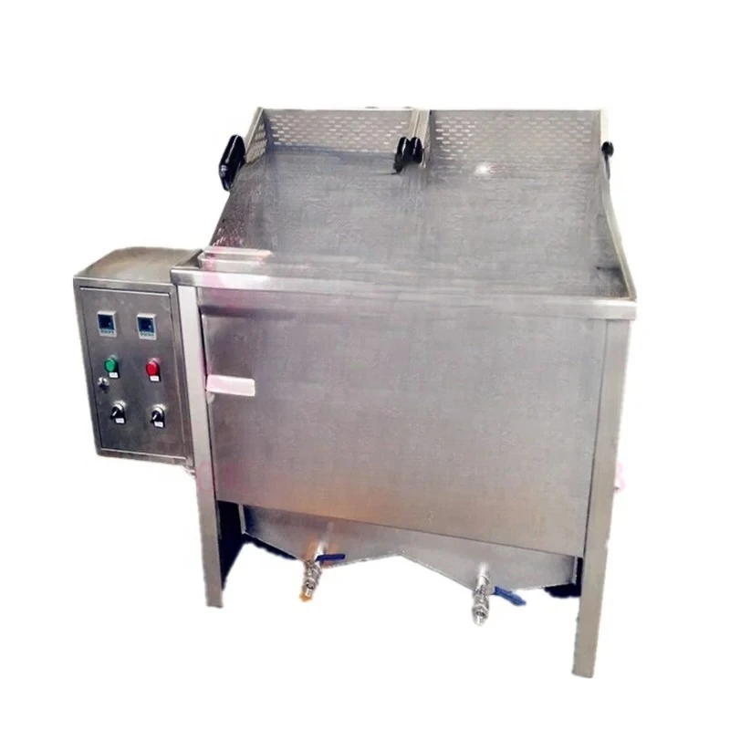 Stainless steel oil-water mixture puffed food fryer small potato chips cashew nut peanut deep oil-water mixture frying equipment