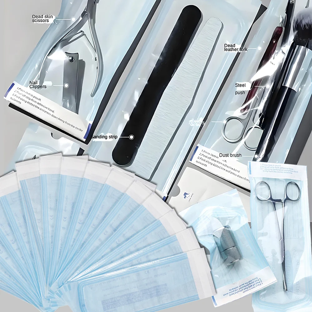 

20pcs 7 Sizes Self-sealing Sterilization Pouches Bags Disposable Medical-grade Self-adhesive Nail Art Bags Tattoo Accessories