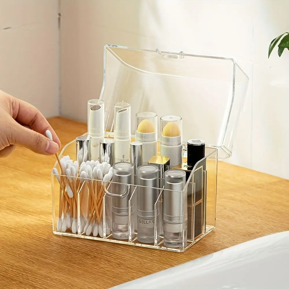 

Acrylic Makeup Storage Box With Lid Clear Large Capacity Dustproof Storage Box Durable Transparent