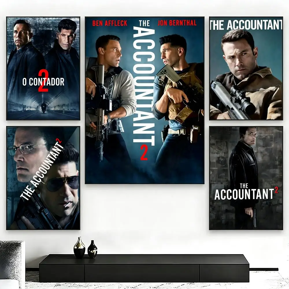 Movie The AccountantS Poster Poster Nordic HD Self-Adhesive Wall Sticker Home Café Bedroom Living Room Art Decor Gift