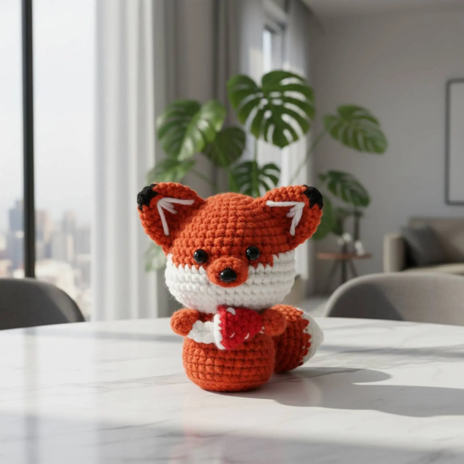 

DIY Furry Fox Crochet Kit Handmade Gift Notion Furry Fox Crochet Kit Guide Guide Included Soft Handle Hook for Adults