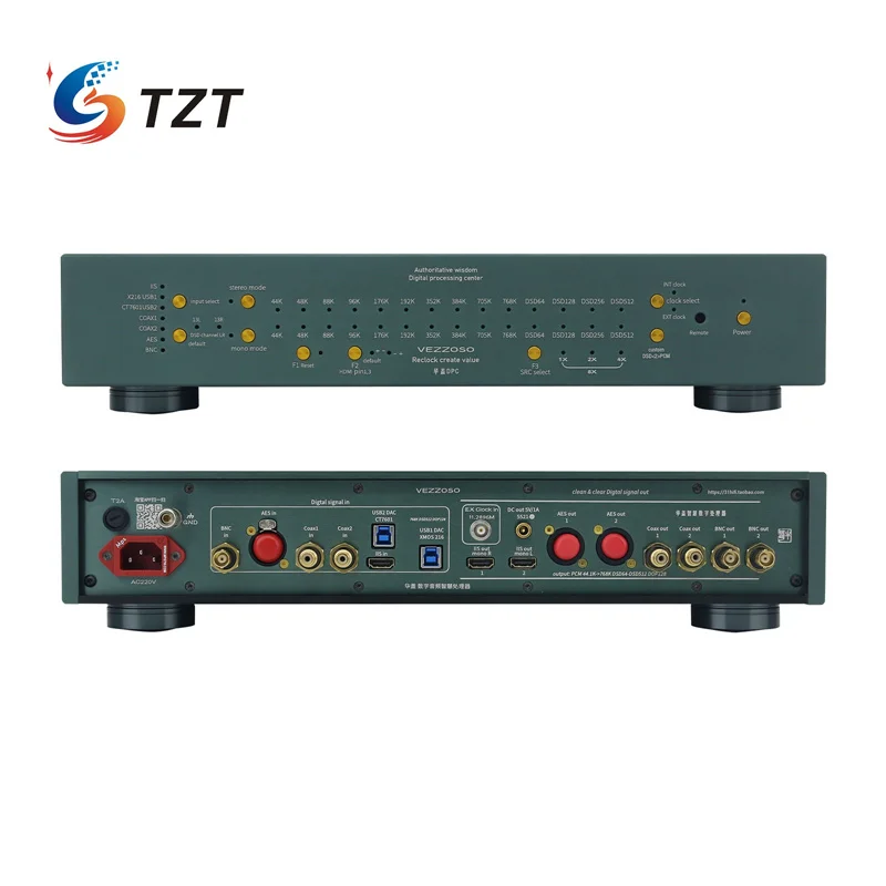 TZT Deluxe/Elite/A/B/C Version Intelligent Digital Processor Jitter Reduction Oversampling XMOS216+CT7601 USB Interface