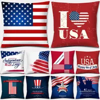 American Independence Day Series LOVE USA Printed Square Home Decoration Pillowcase Cojines Decorativos Para Sofá Akcesoria Kuch