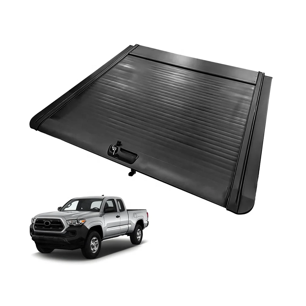 

Hard Retractable Aluminum Manual Pickup Tonneau Bed Cover for Tacoma with Press Locks Tailbox
