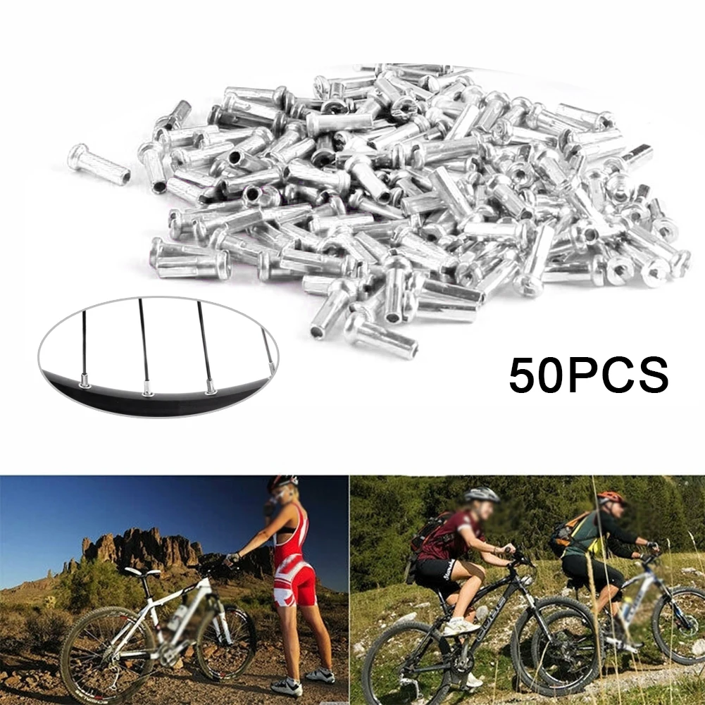 50pcs 12mm Cycling Bike Spoke Nipple Brass Nipples Spoke Cap Spoke Cap Utility Accessories For Ultralight Bicycles