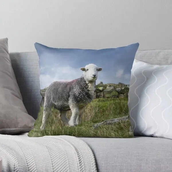 

Happy Herdwick Printing Throw Pillow Cover Hotel Wedding Fashion Home Waist Soft Decor Decorative Pillows not include One Side