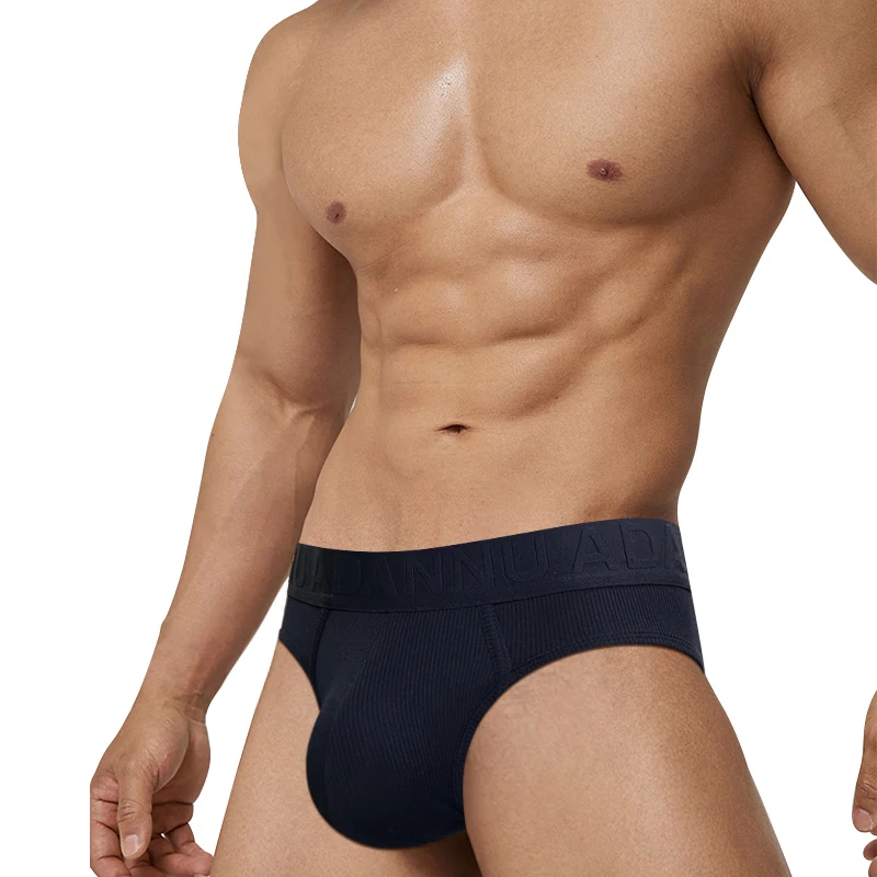 ADANNU Men Underwear Bikini Briefs Modal Fashion Breathable Lingerie Panties Male High Fork Underpants Underpants AD768