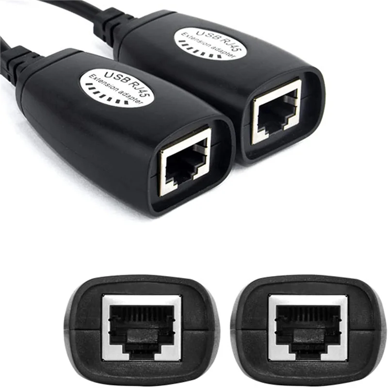 B44C 6X USB para RJ45 RJ 45 LAN Cabo Adaptador de extensão Extensor USB para amplificador de sinal de porta de rede