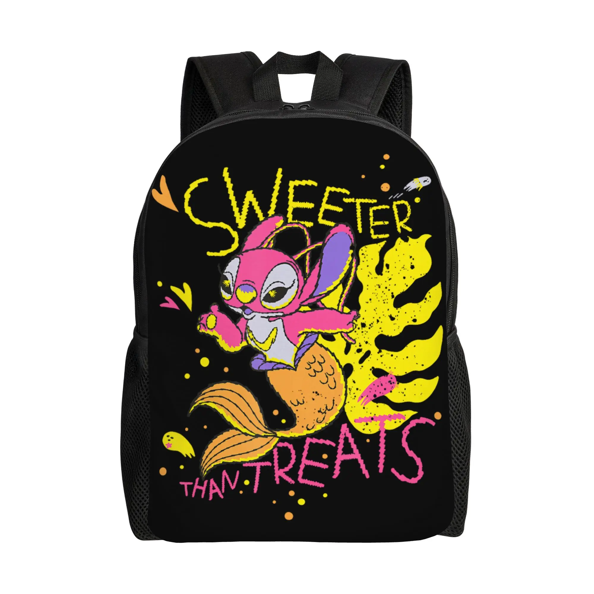 

Рюкзак Lilo Stitch Halloween Angel Than Treats, дышащий рюкзак унисекс для студентов, школьный рюкзак, рюкзак для университета