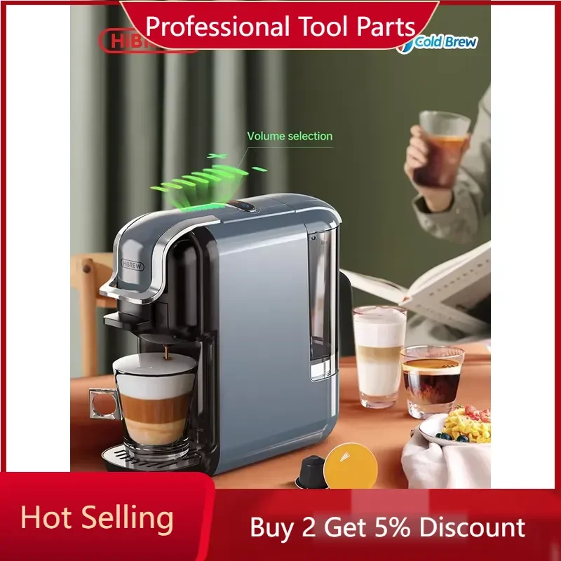 HiBREW Multiple Coffee Machine, Hot/Cold Dolce Gusto Milk Nespresso ESE Pod Ground Coffee Cafeteria 20Bar 5
