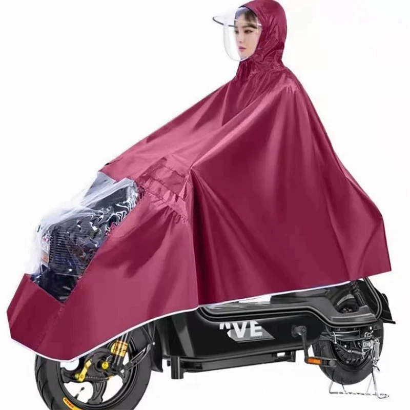 Uomo donna bicicletta impermeabile veicolo elettrico Poncho batteria veicolo ingrandito e ispessito singolo impermeabile quadrato