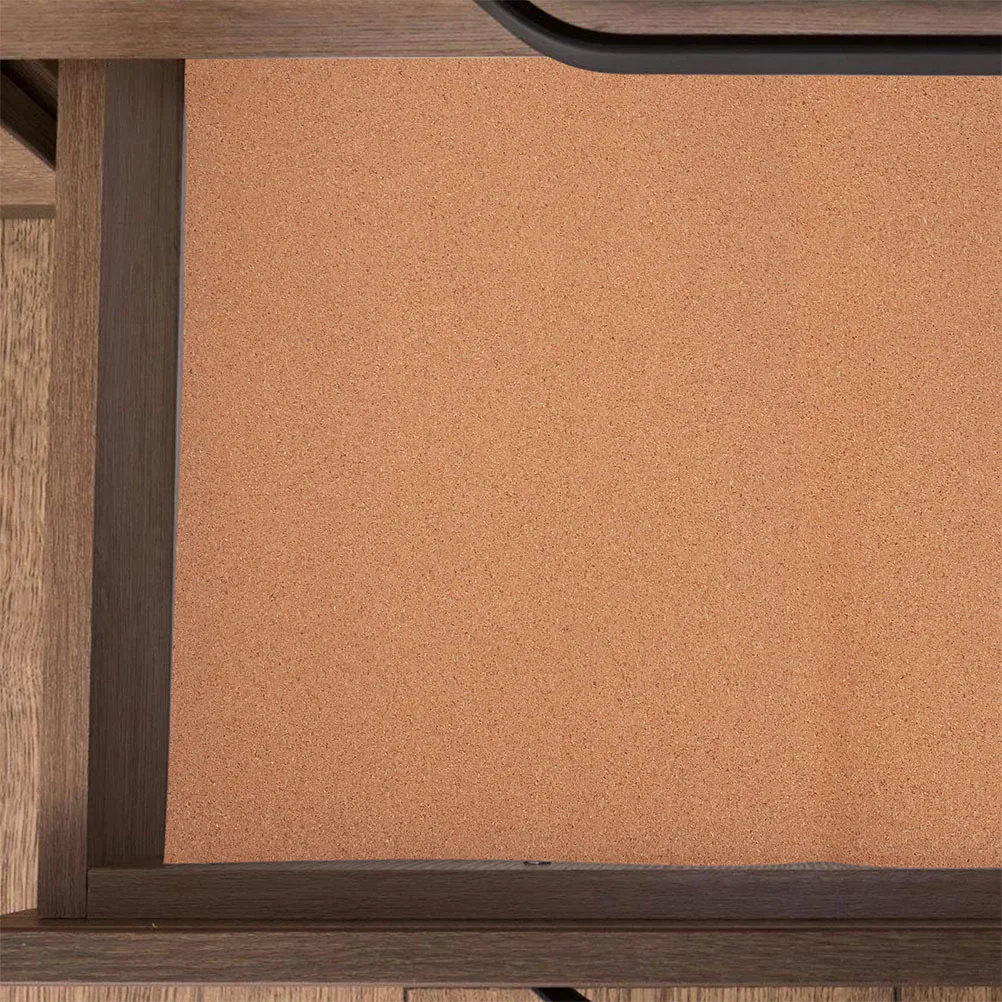

4Pcs Soft Cork Roll Drawer Liners High Density Non Slip Shock Absorbing Shelf Liner for Kitchen Cabinets Tool Boxes