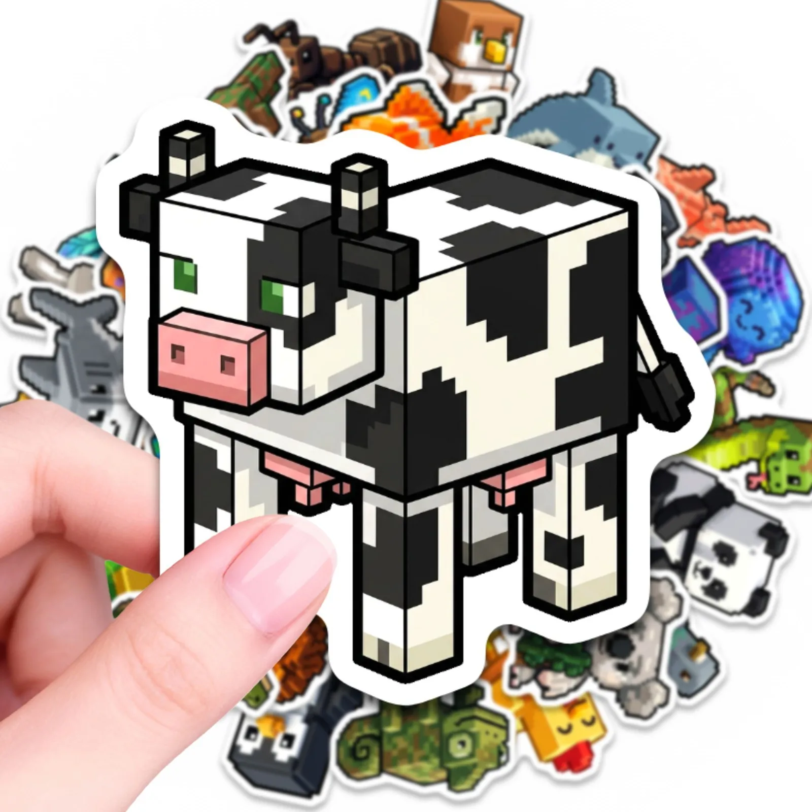 50 Stück Pixel-Spiel Cartoon-Aufkleber Vinyl Wasserdicht für Laptop Handyhülle Notizbuch Wasserflasche DIY-Sticker