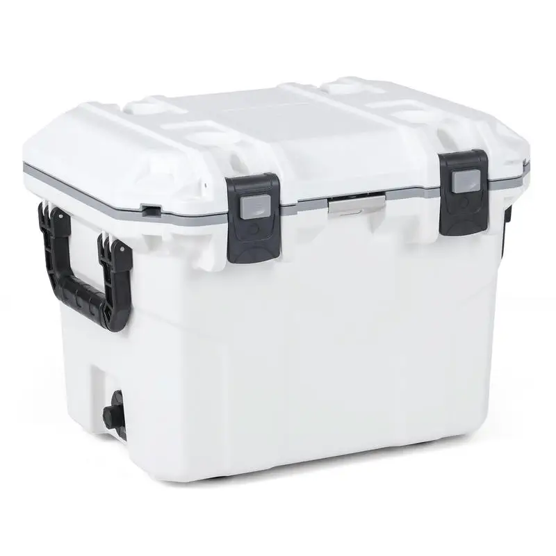 

Ultra-Light Injection Molded Cooler 53 QT Hard Ice Chest-White