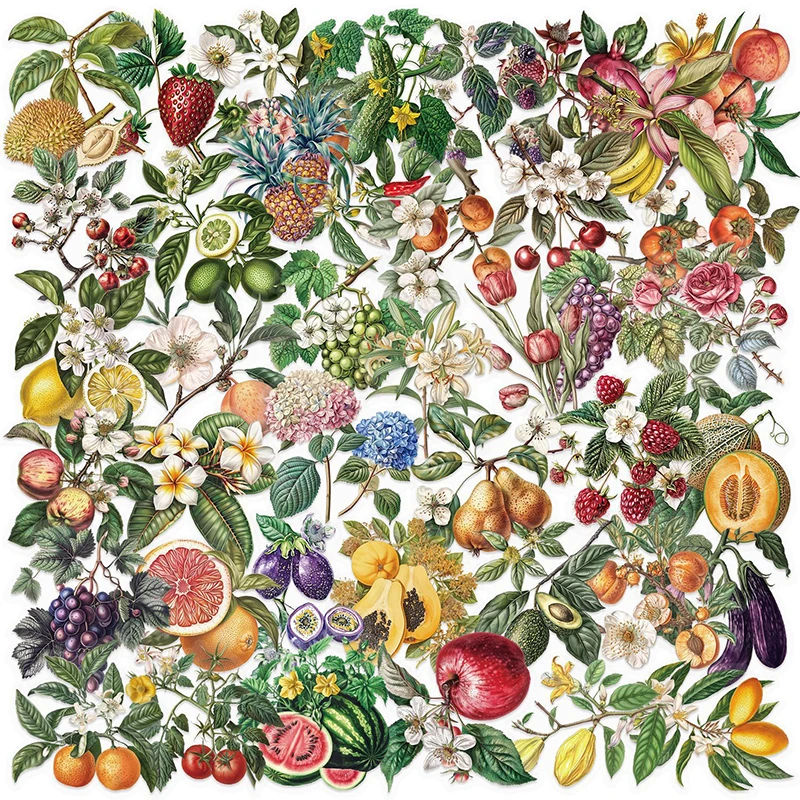 

50 шт., ретро наклейки с фруктами и граффити, чехлы для телефонов «сделай сам», чемодан для ноутбука с гитарой, прозрачные водонепроницаемые наклейки для домашних животных, детские игрушки, подарок