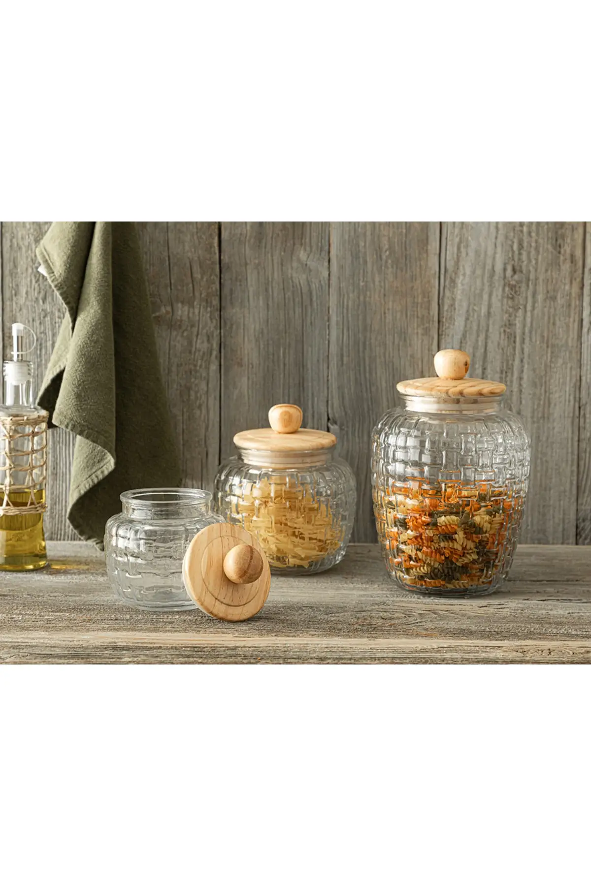 DOLBOVI Osier glass jar 1300 Ml transparent