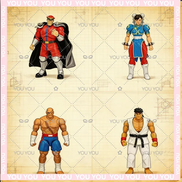 

В наличии: Коллекционные фигурки Jada Toys Ultra Street Fighter II (6 дюймов): М. Бисон, Далсим, Вайолент Кен, Рю, Гайл – идеальный подарок для коллекционеров.