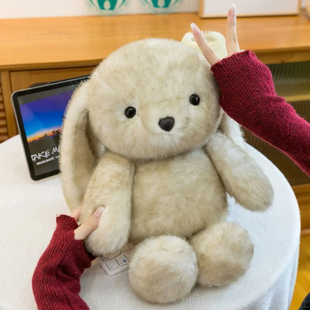 

Мягкая плюшевая подушка в виде кролика, интерактивная ручная работа, плюшевая игрушка кролика с большими ушками, пушистые мягкие игрушки в виде кролика, домашний декор