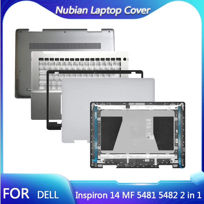 

New For Dell Inspiron 14 MF 5481 5482 2 in 1 LCD Back Cover Bezel Palmrest Bottom Case Laptop Housing Cover 01K3JR 041KVJ 0637YH