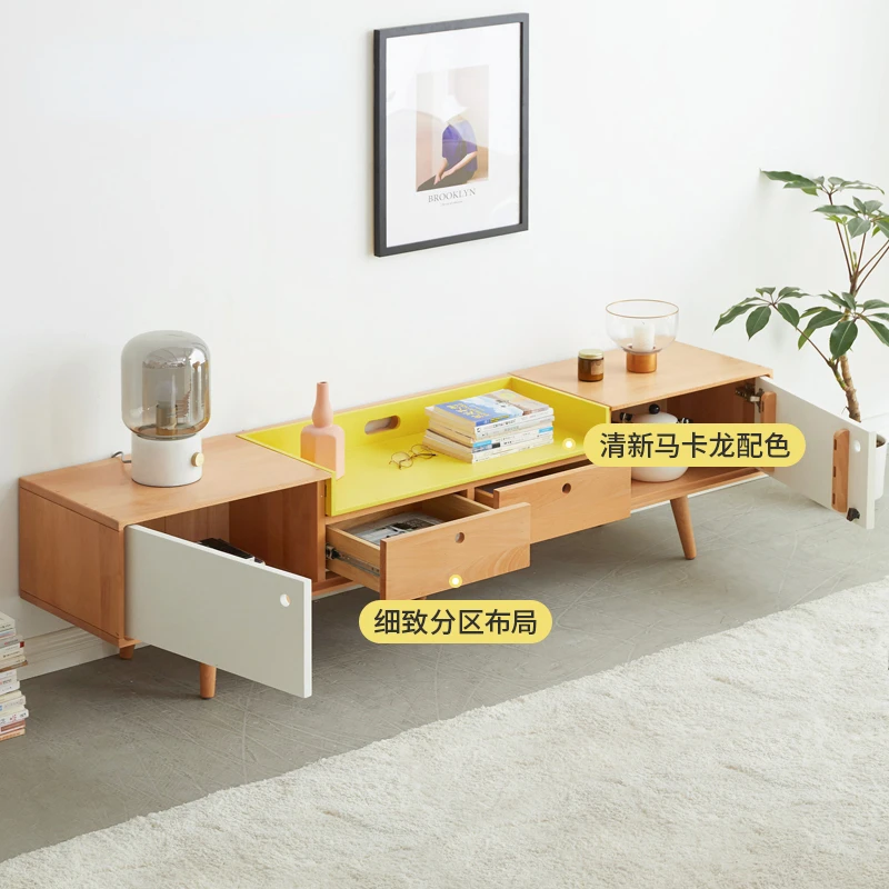 Weisha TV Cabinet Modern Minimalist Living Room Storage Storage Cabinet Nordic Small Apartment Oak Simple Floor Cabinet