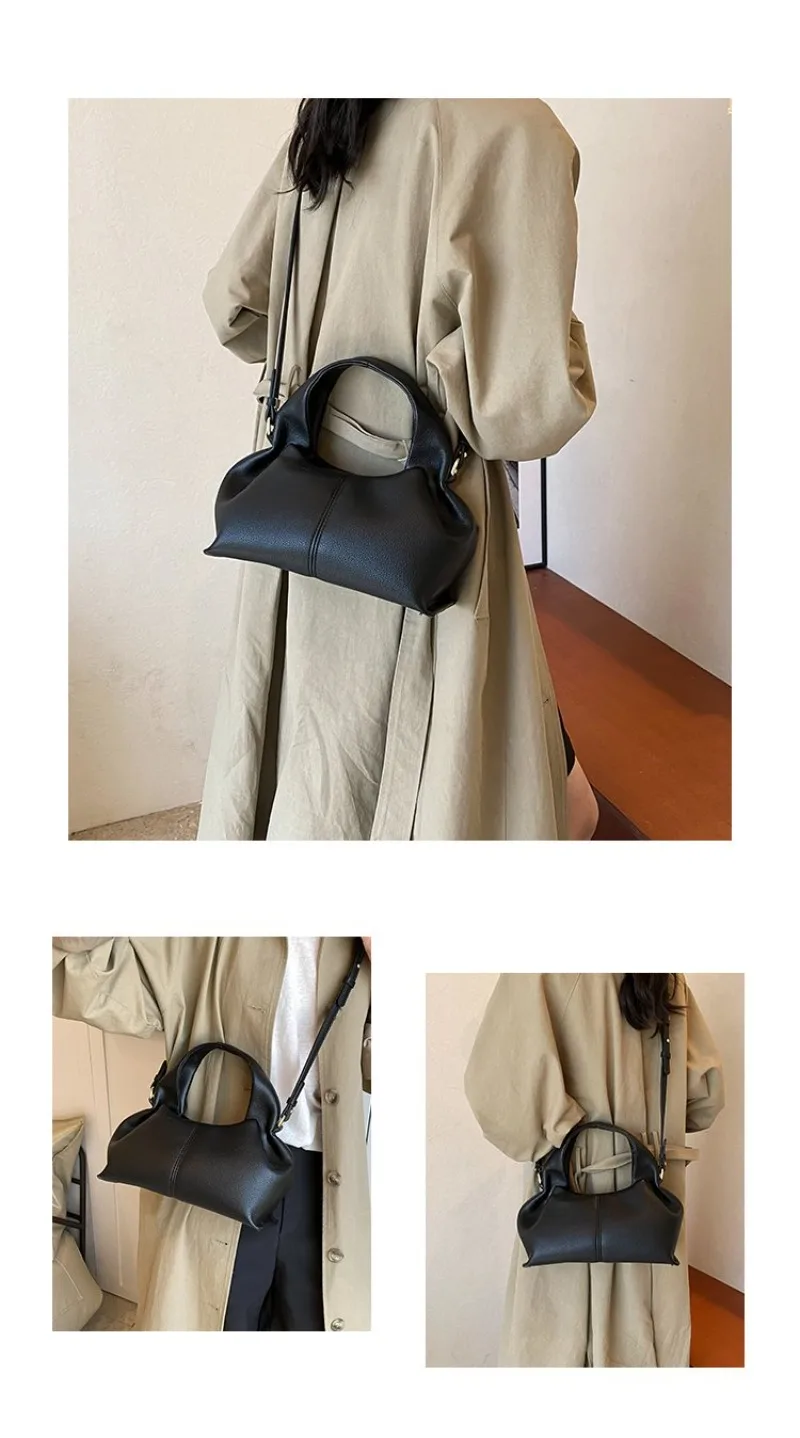 Mini-Halbmond-Umhängetasche, kompakt & stilvoll mit Wildleder-Finish und Bärenmotiv, kleine Kapazität für alltägliche Freizeitaktivitäten & Arbeit – Detail 4