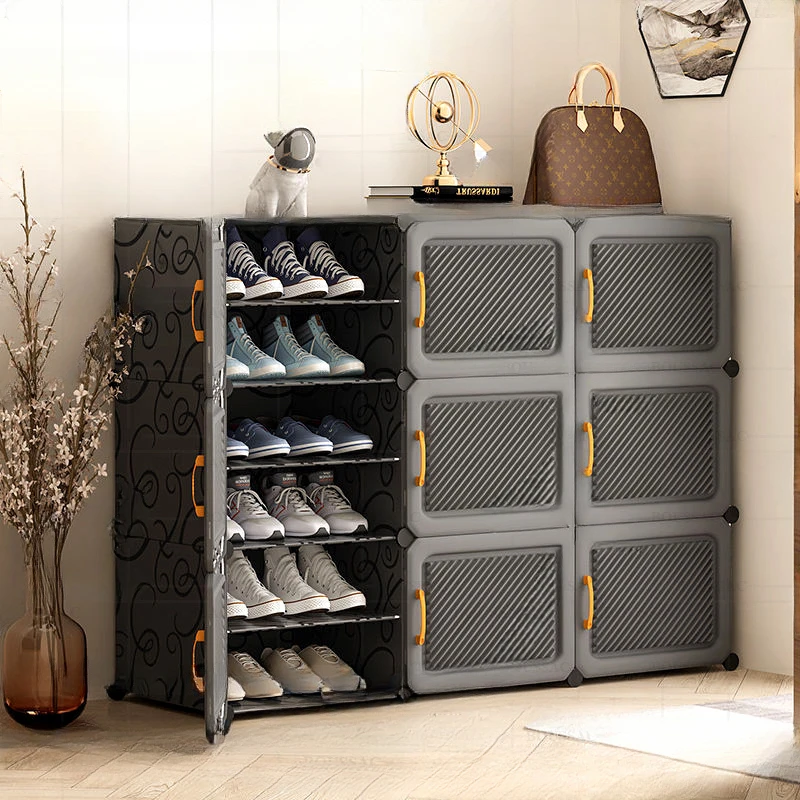 

Simple Organizer Shoe Cabinet Modular Dustproof Headboards Indoor Storage Shelf Dorm Shoe Rack Mats Zapatera Home Furniture