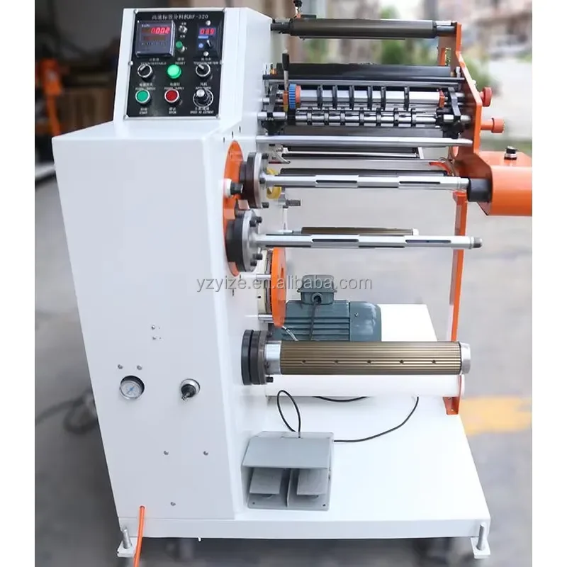 2026 Adhesive Paper Sticker Brand Label Thermal Tape Trademarks Roll to Roll Rewinder Die Cut and Slitter Cutting Rewinding