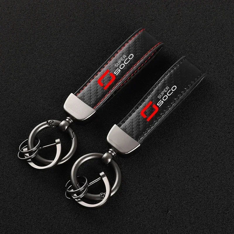 New Leather Motorcycle keychain Horseshoe Buckle Jewelry for Super Soco CPx CUmini CUx TC 50 TC Max Wanderer TCMax 2019- 2022