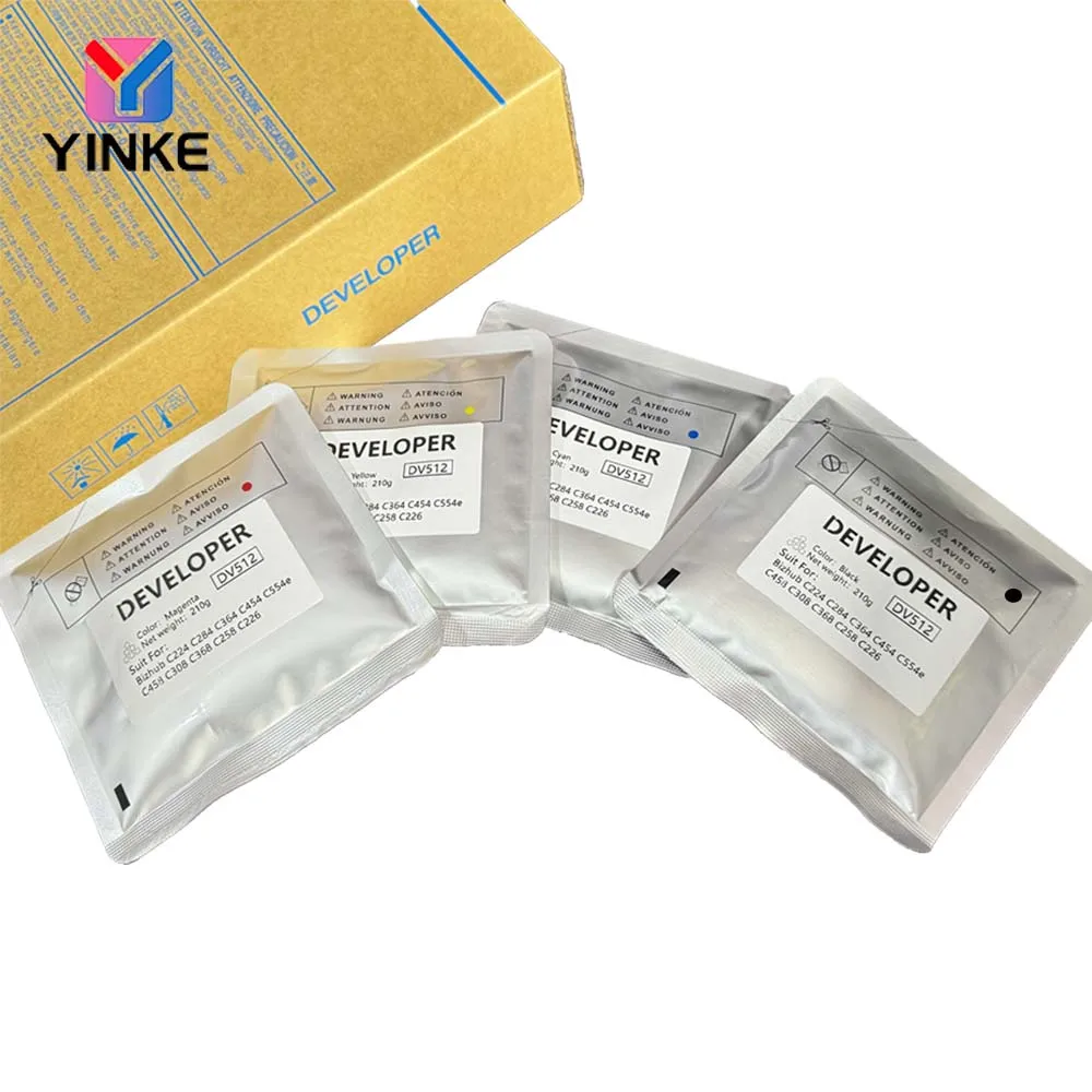 

1 компл./CMYK DV512 порошок разработчика для Konica Minolta Bizhub C221 C224 C281 C284 C364 C454 C554 C454e C554e Высококачественный держатель