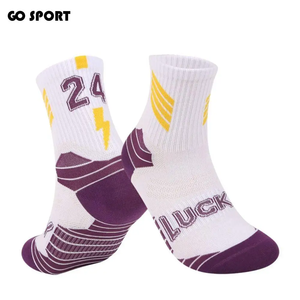 

1 пара хлопковых детских баскетбольных носков, длинные дышащие детские футбольные носки в форме трубки, красочные удобные детские носки-полотенца