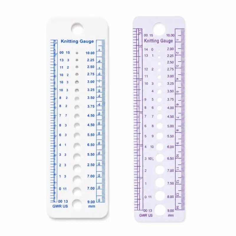 5/3/2/1 Stück Strickzubehör Nadelgrößenmesser in Zoll Nähwerkzeuge Zentimeter 1-10mm Größenmesswerkzeuge – Detail 2