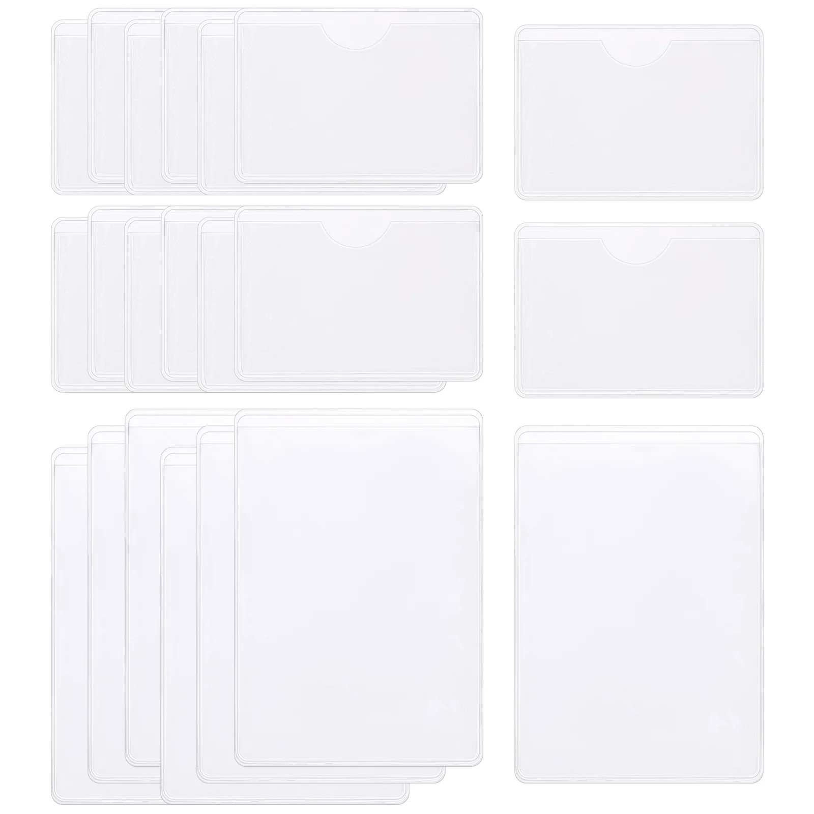 

50 Pcs Self-adhesive Index Card Holder Transparent Label Sleeves Labels Plastic Cards Pouches Sticker Cover Storage Box Bag