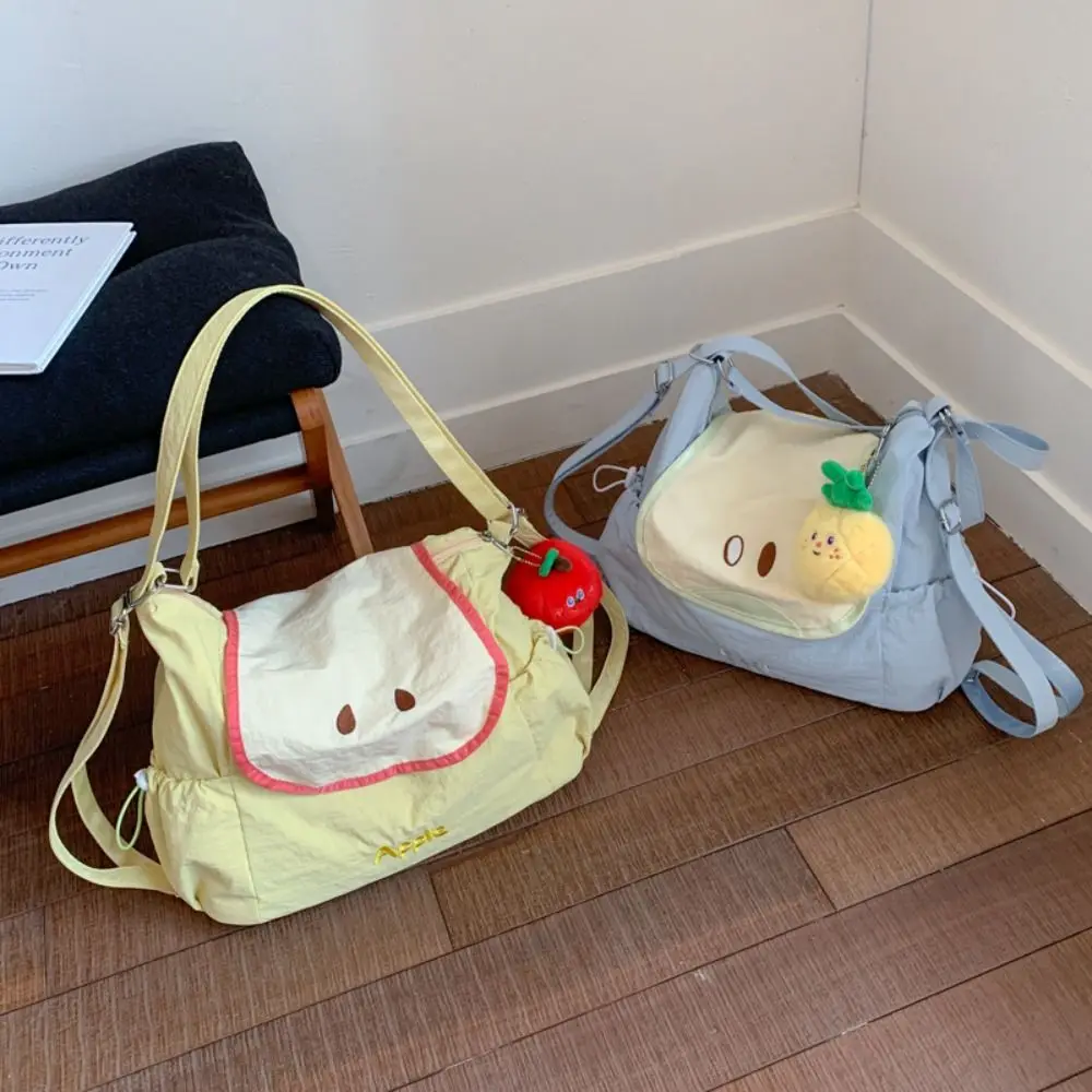 

Cute Dopamine Color Fruit Nylon Backpack Korean Style Creative Cloth Messenger Bag Tote Bag Large Capacity Book Bag Women