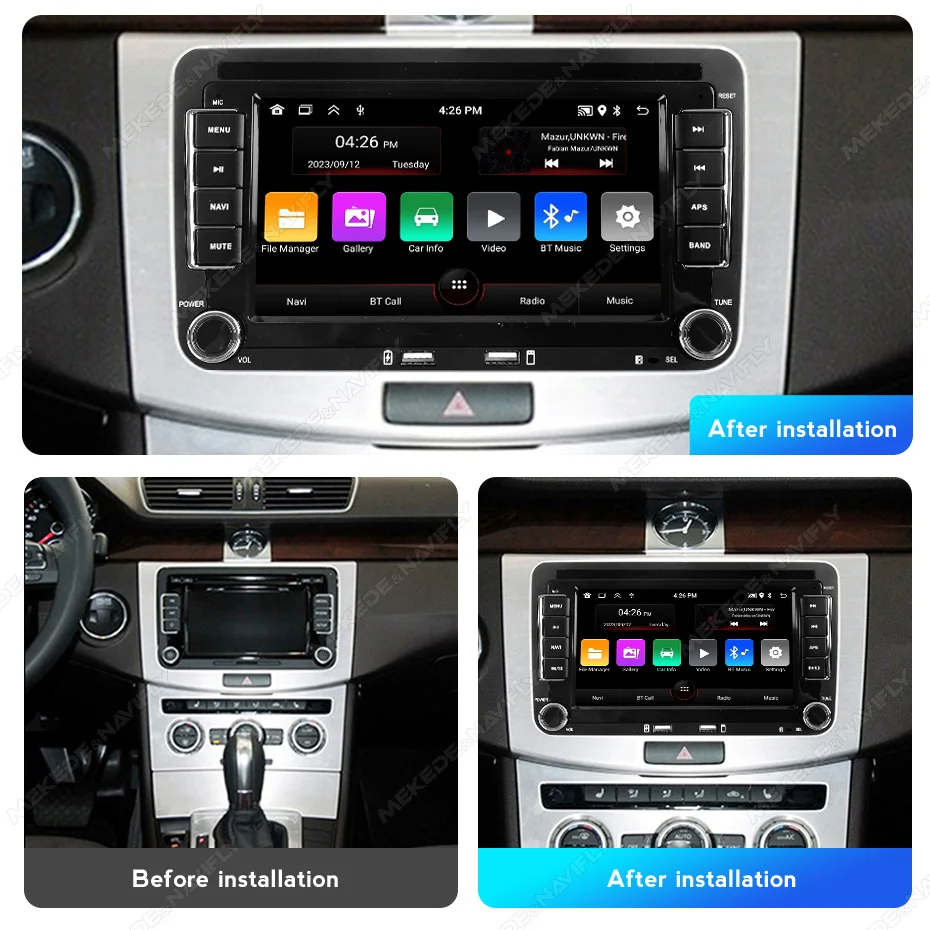 7inch Android Car Radio GPS For VW Volkswagen Skoda Octavia Golf 5 6 Touran Passat B6 Polo Jetta 2Din CarPlay Multimedia Player