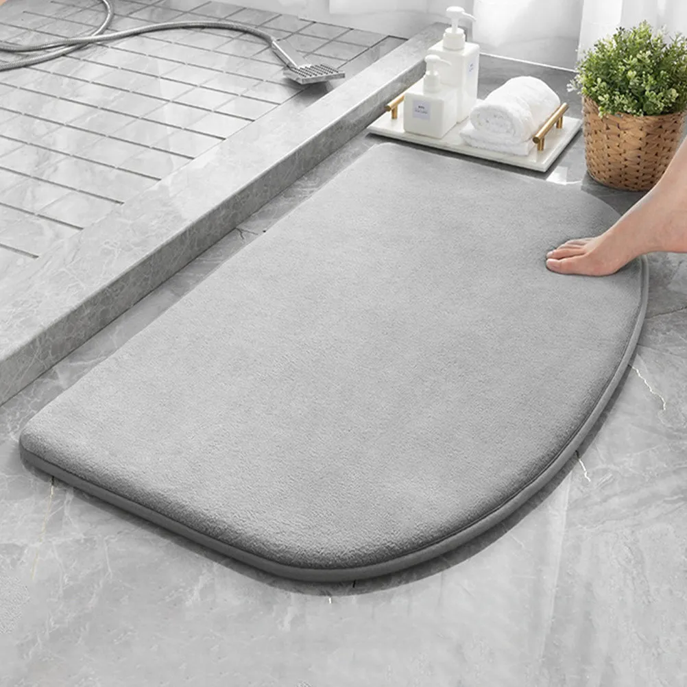 Bath Mat Non-Slip Water Absorbent Quick-Dry Soft Comfortable Anti-Skid Surface Back Floor Rug for Bathroom Decorative Use